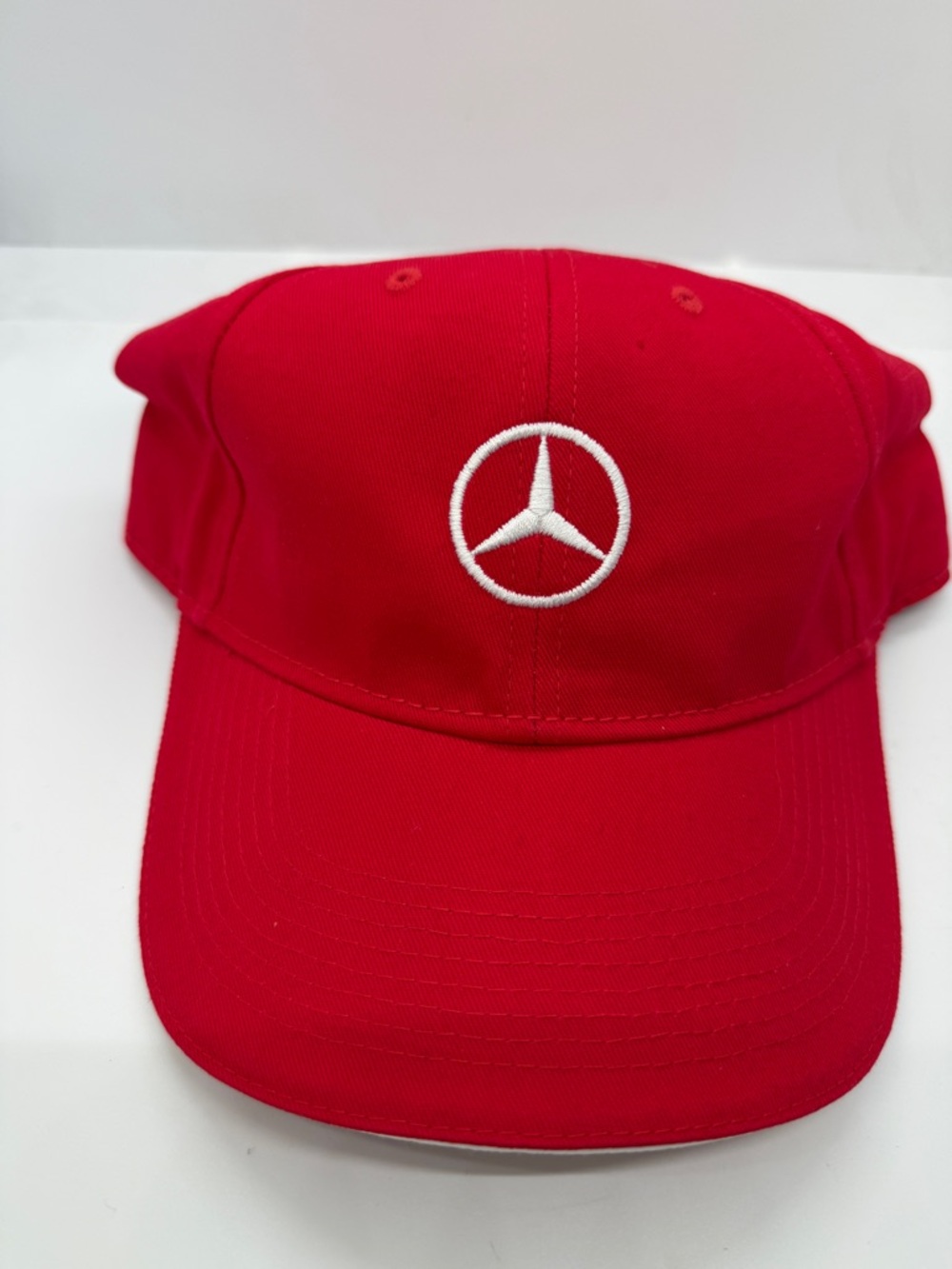 Mercedes-Benz Red Baseball Cap with Embroidered Logo